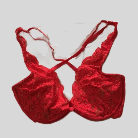 We Are HAH 2Timer Lace Convertible Adjustable Racerback Bra Siren Red 28-36C - Picture 5 of 6